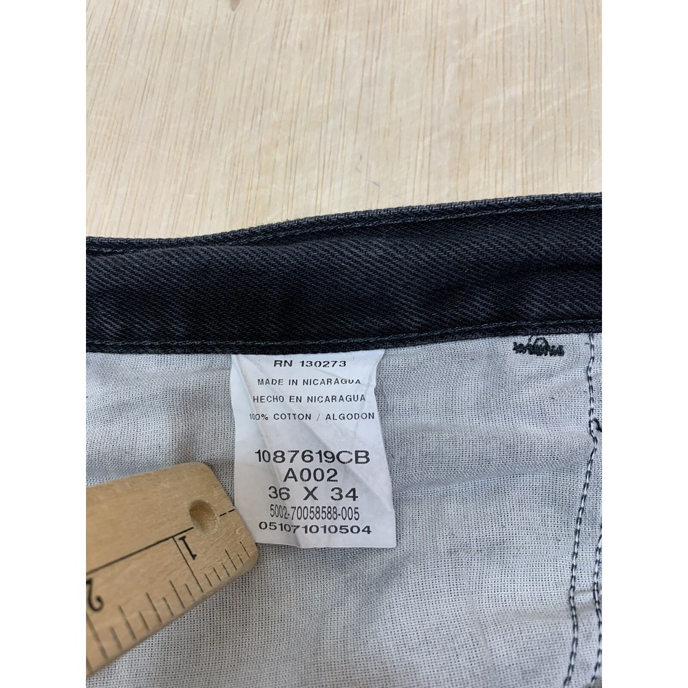 Rustler Jeans Men's 36x34 Black Regular Fit Straight Leg American Workwear Denim - Picture 6 of 8